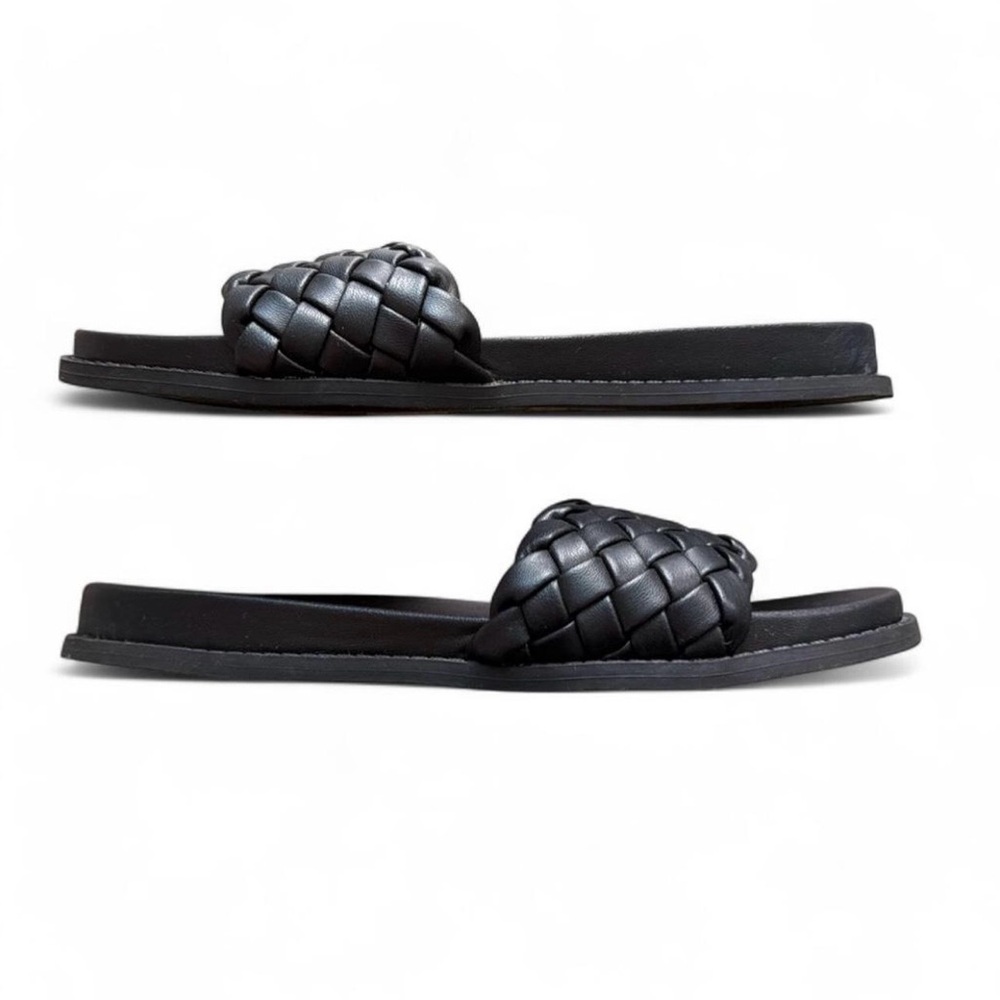 Dolce Vita Black Braided Slide Sandals 7.5 - Picture 4 of 6
